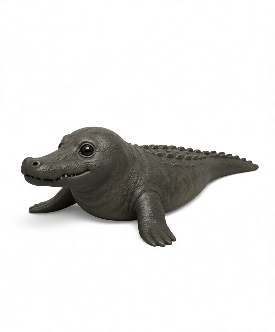 Baby Alligator Figurine free 3D printable STL