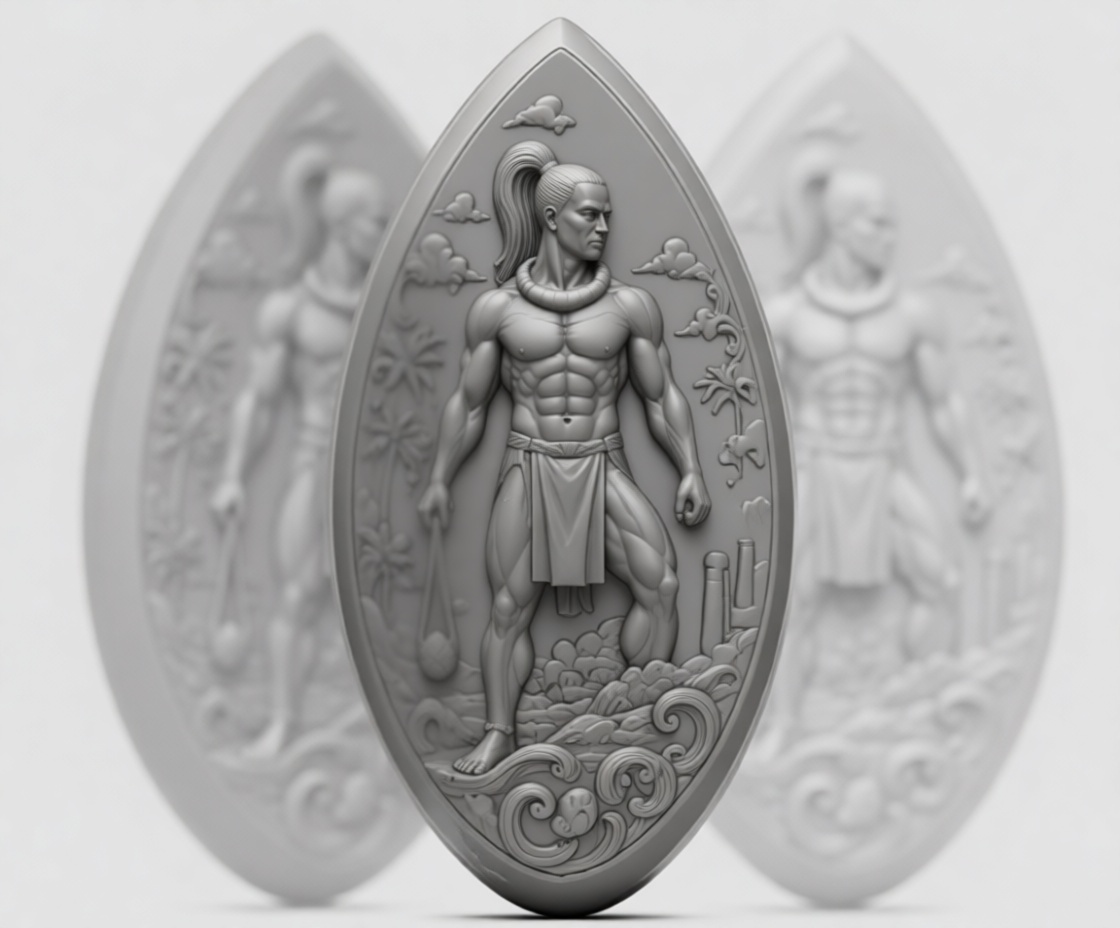Maui Figure Relief free 3D printable STL