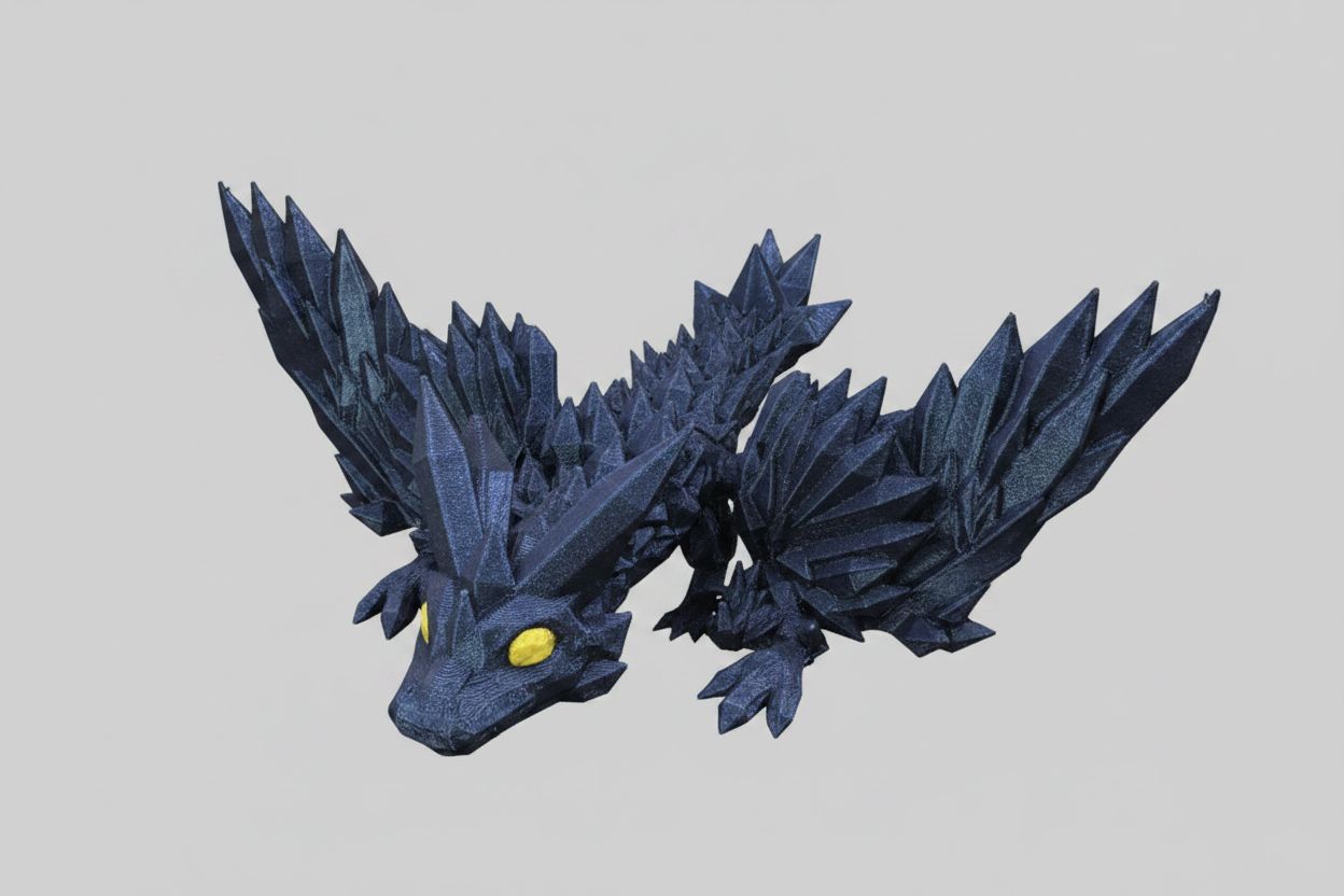 Geometric Dragon Figurine - Free 3D Printable STL File