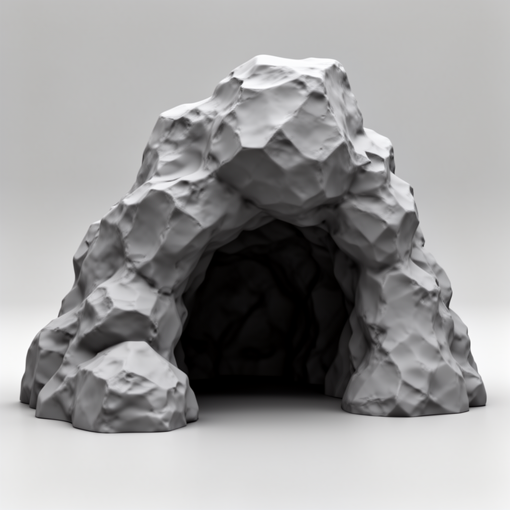 Wide Rock Cave Model free 3D printable STL