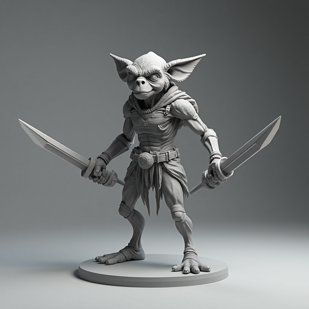 Gremlin Warrior Figurine free 3D printable STL