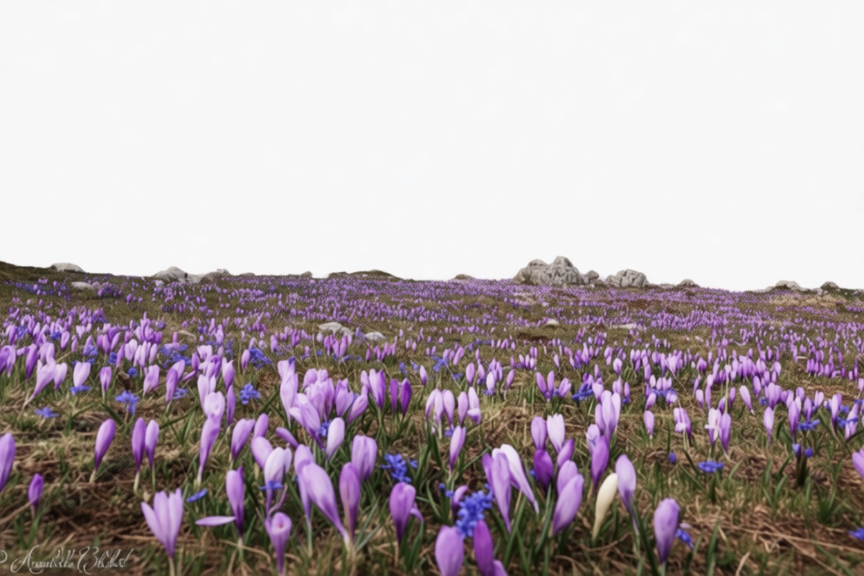 Crocus Flower Field free 3D printable STL