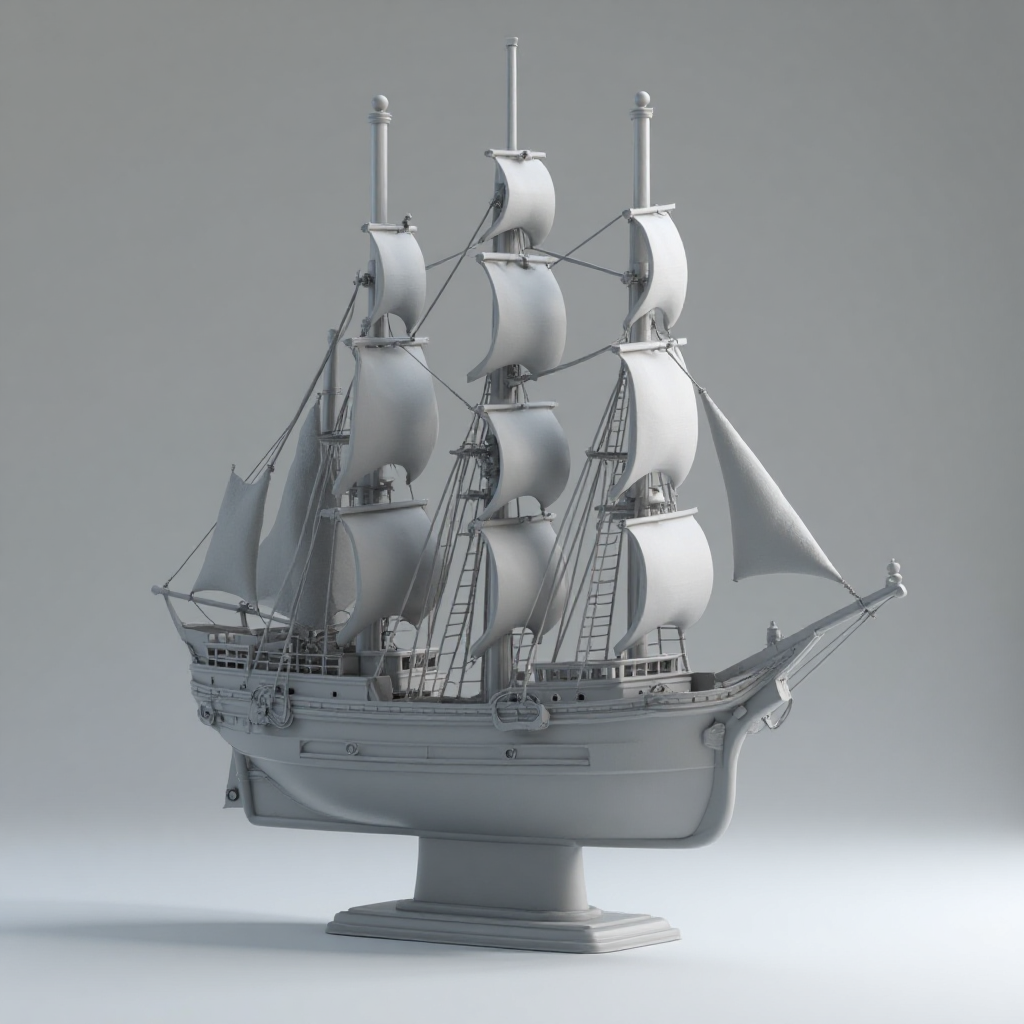Santa Maria Ship Model free 3D printable STL