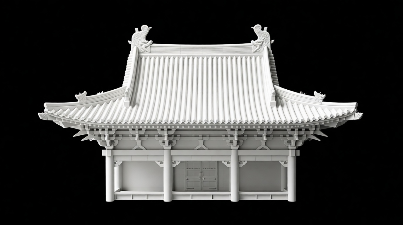Traditional Korean Temple Model free 3D printable STL
