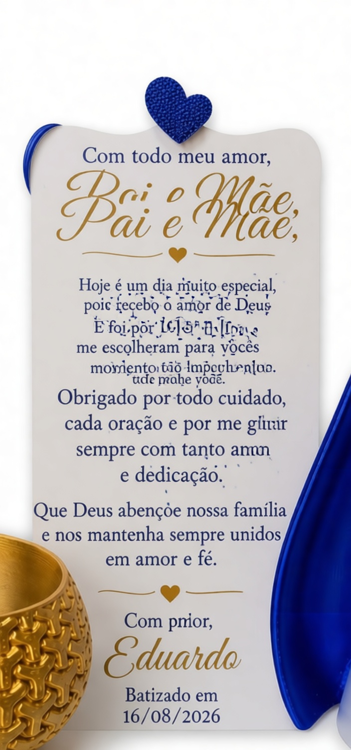 Personalized Baptism Plaque free 3D printable STL
