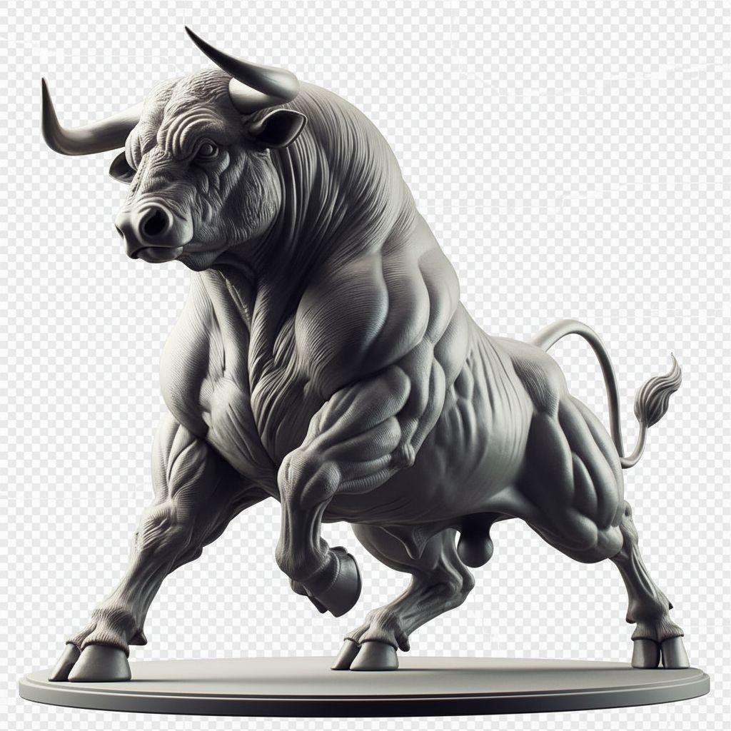 Muscular Bull Statue free 3D printable STL