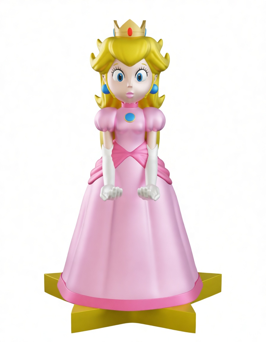 Princess Peach Figurine free 3D printable STL