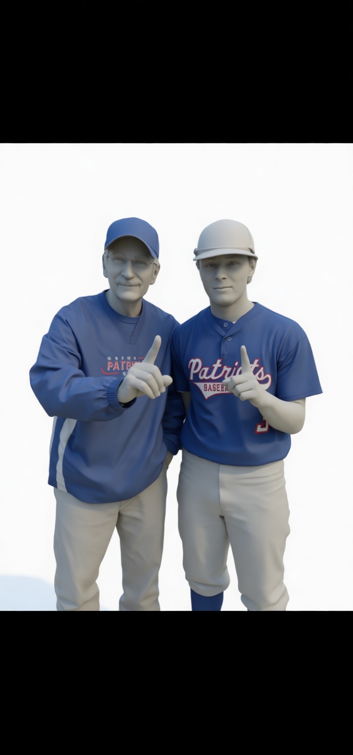 Baseball Coach and Player Figurines free 3D printable STL