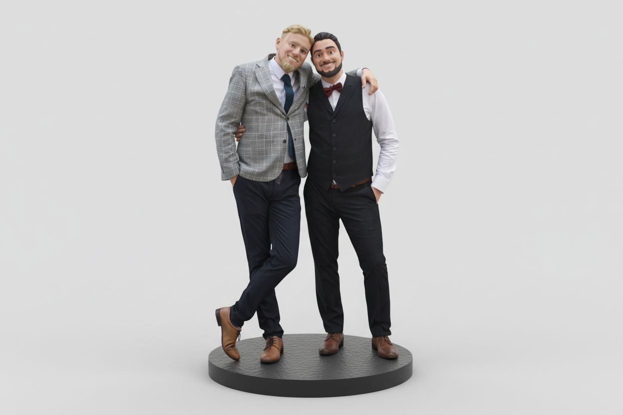 Stylish Wedding Duo free 3D printable STL
