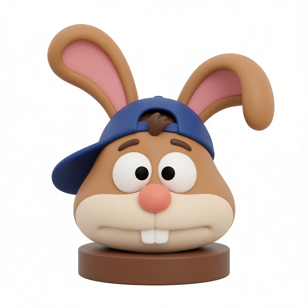 Cartoon Bunny Bust free 3D printable STL