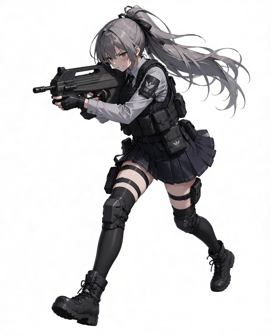 Tactical Anime Girl Figurine free 3D printable STL