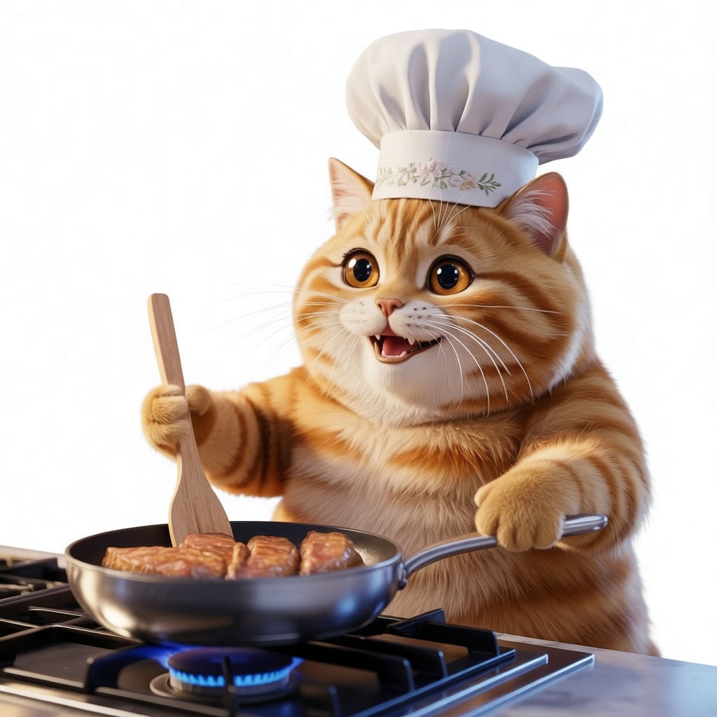 Chef Cat Figurine free 3D printable STL