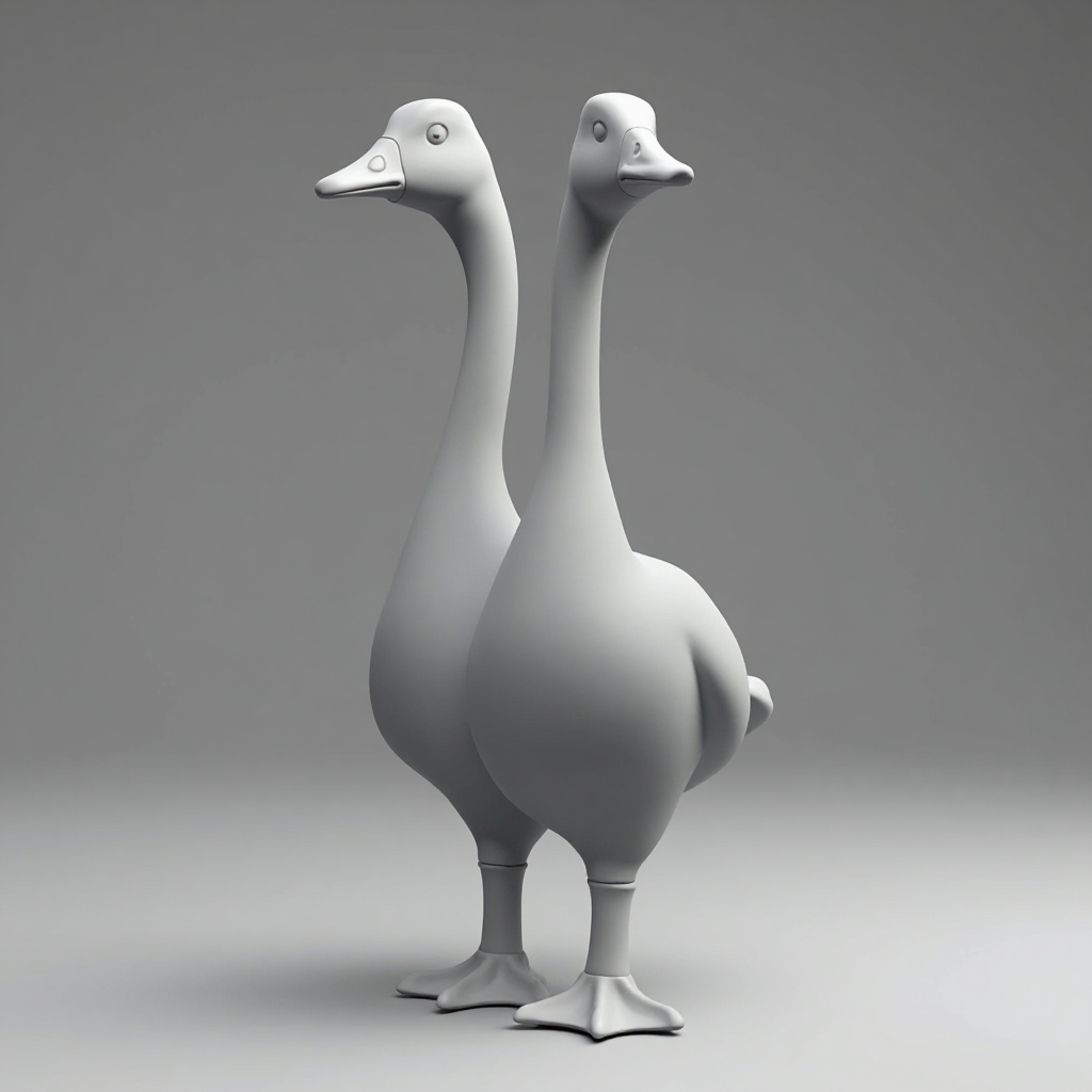 Two-Headed Goose Figurine free 3D printable STL