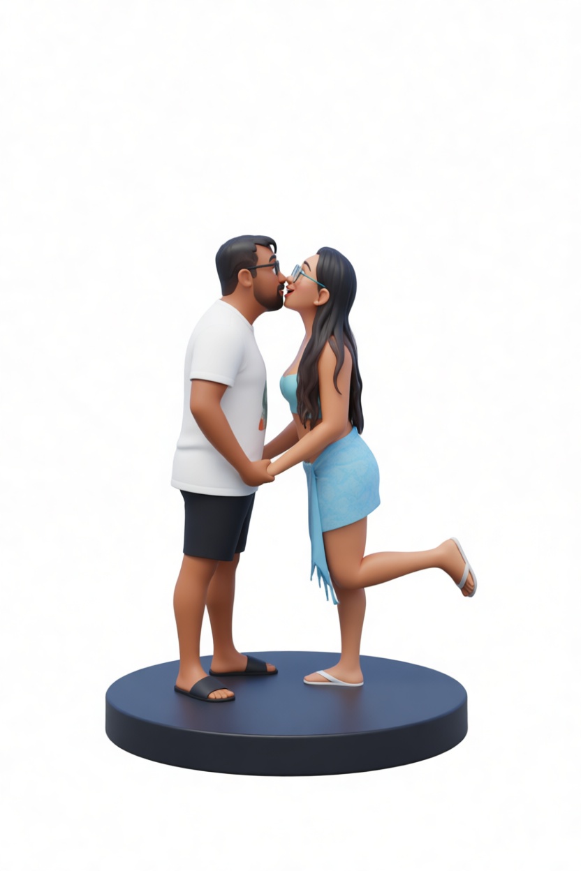 Couple Kissing Figurine free 3D printable STL