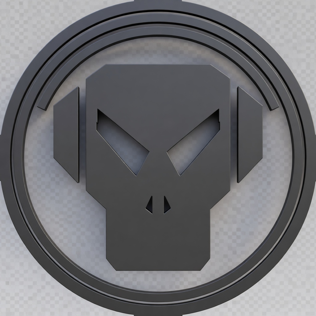 Skull With Headphones Emblem free 3D printable STL