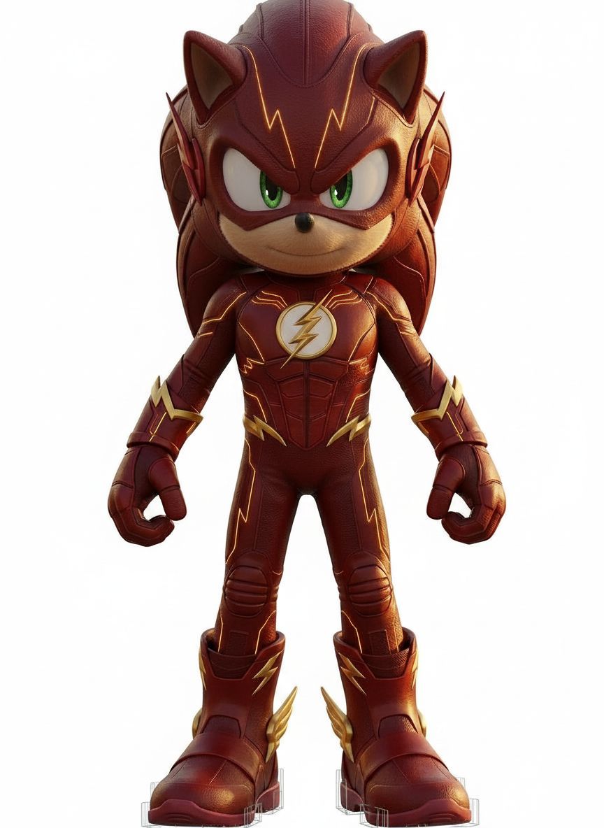 Sonic Flash Figurine free 3D printable STL