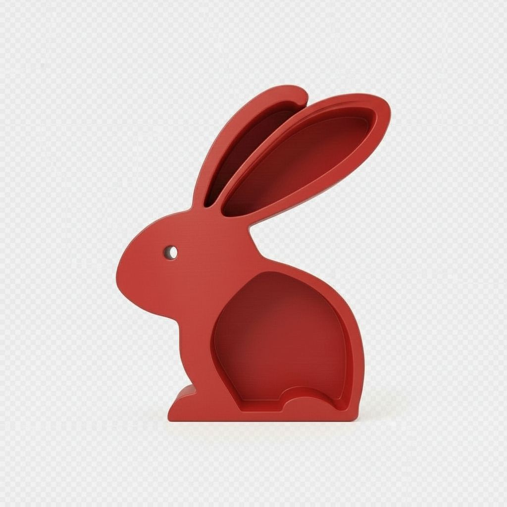 Rabbit Shaped Tray free 3D printable STL