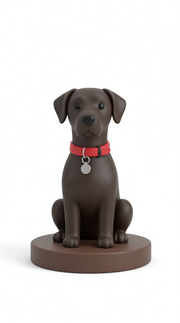 Chocolate Labrador Figurine free 3D printable STL
