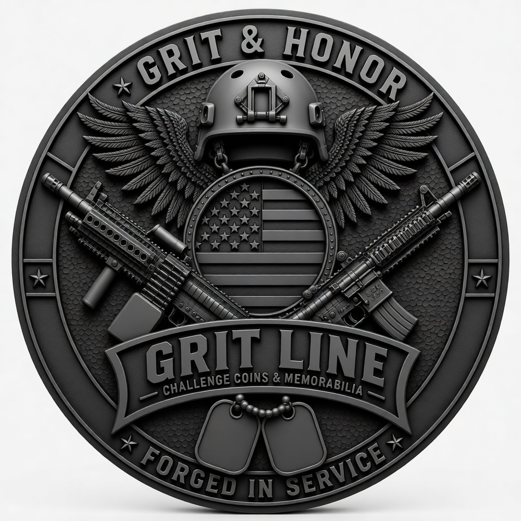 Grit Line Challenge Coin free 3D printable STL