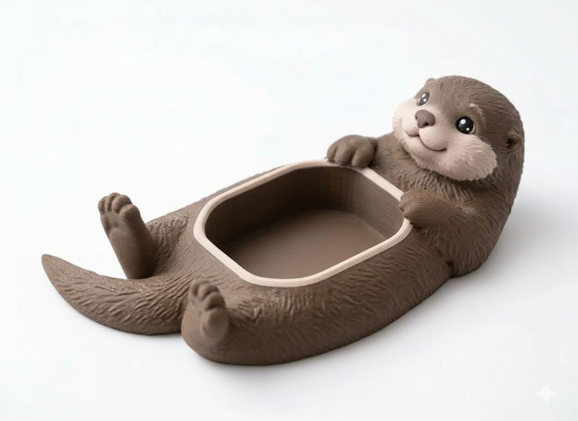 Otter Trinket Holder free 3D printable STL