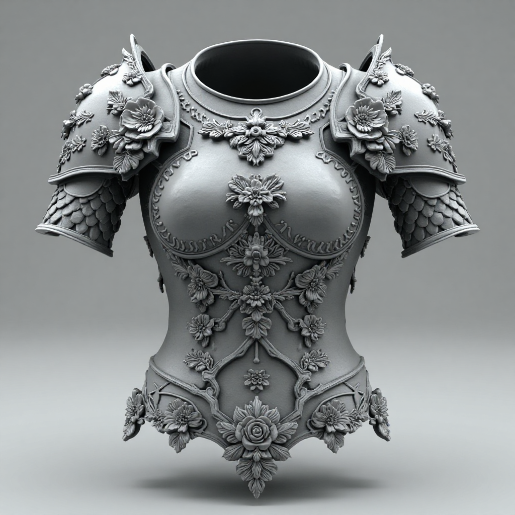 Gothic Dragon Scale Pauldrons free 3D printable STL