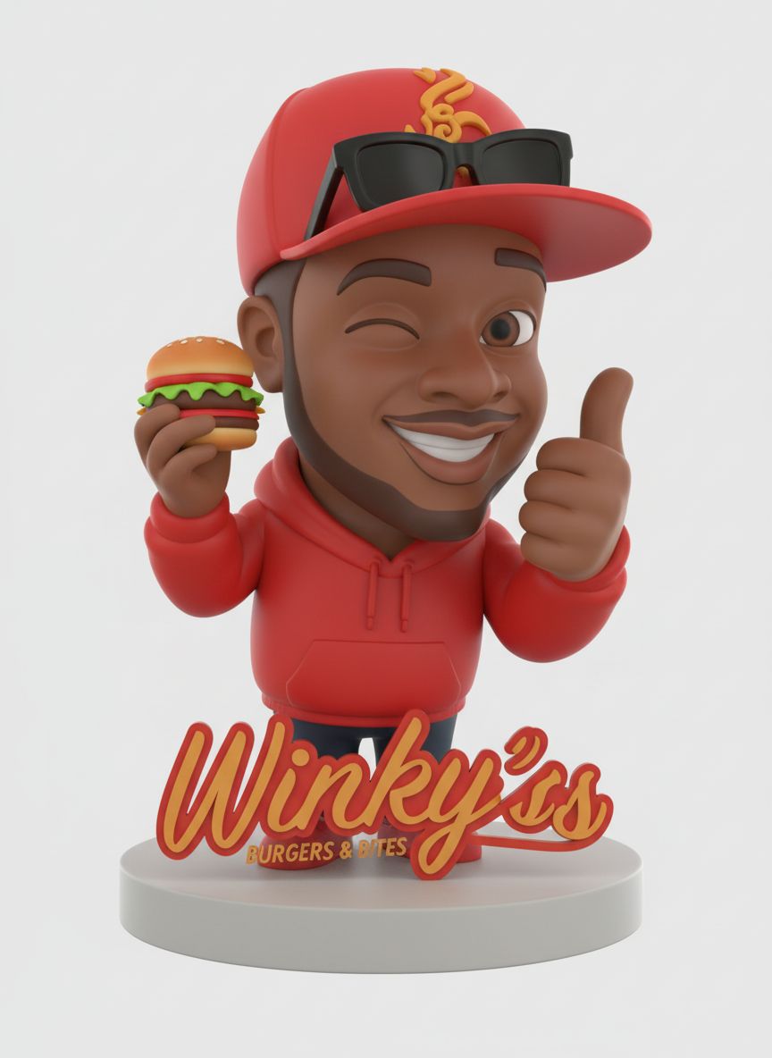 Winky's Burger Mascot free 3D printable STL