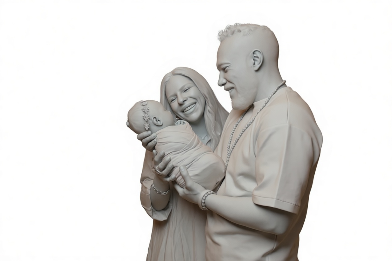 Family Portrait Sculpture free 3D printable STL