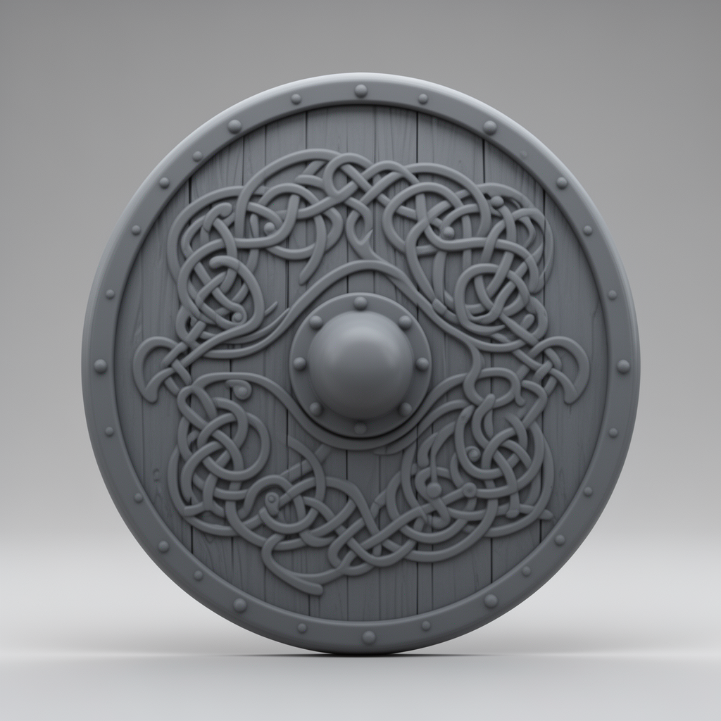 Viking Shield Figurine free 3D printable STL