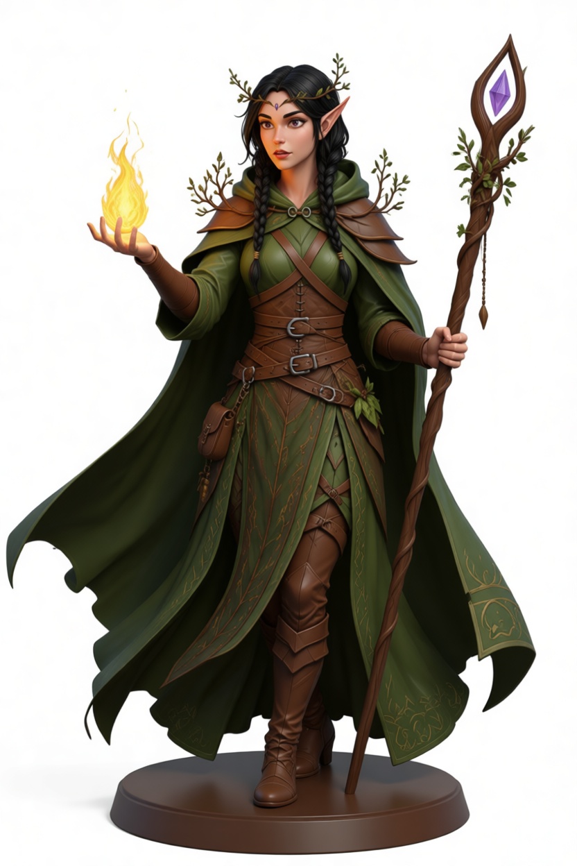 Elf Mage Figurine free 3D printable STL