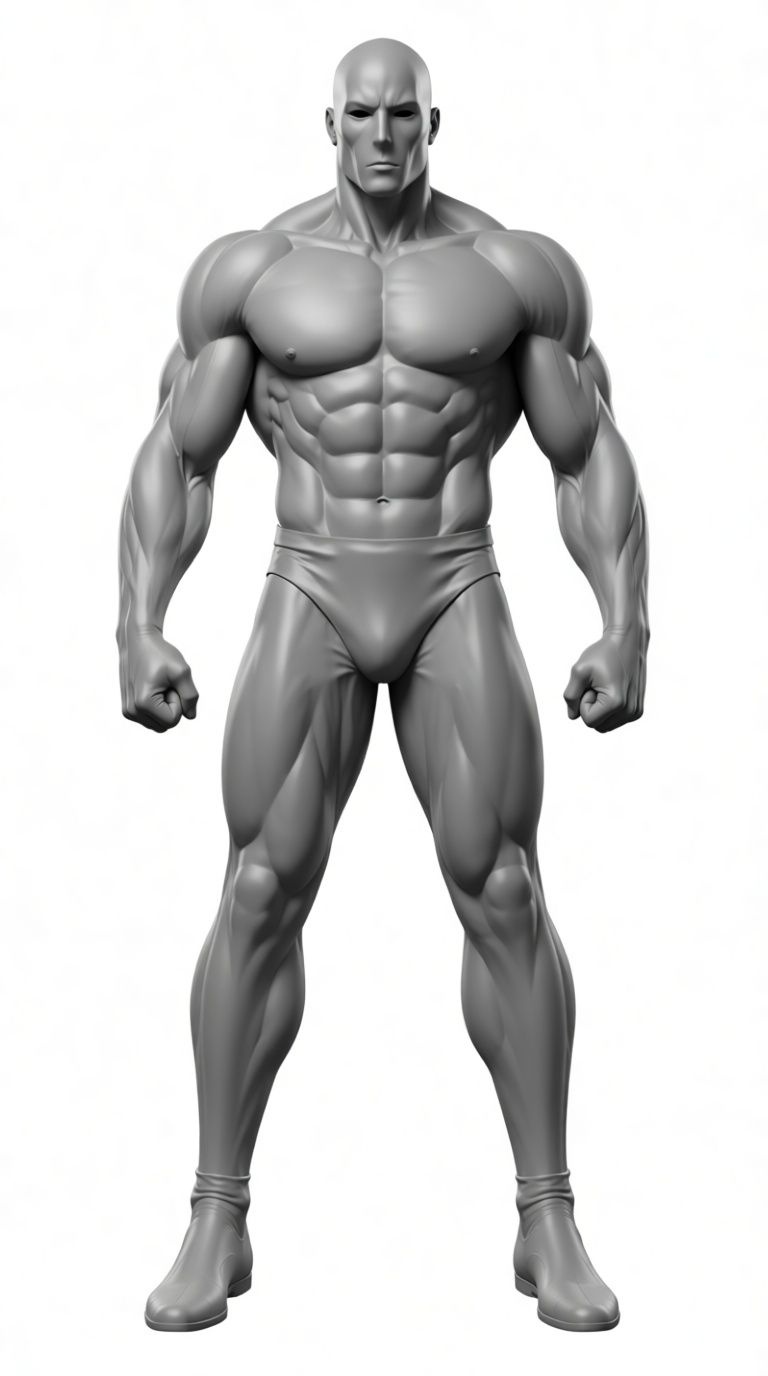 Generic Muscular Male Model free 3D printable STL