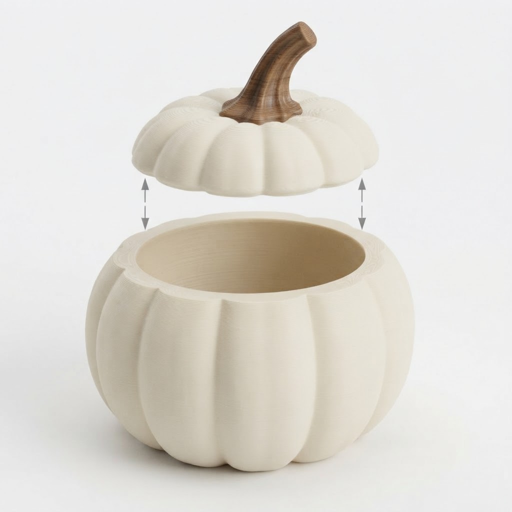 Pumpkin Storage Box free 3D printable STL