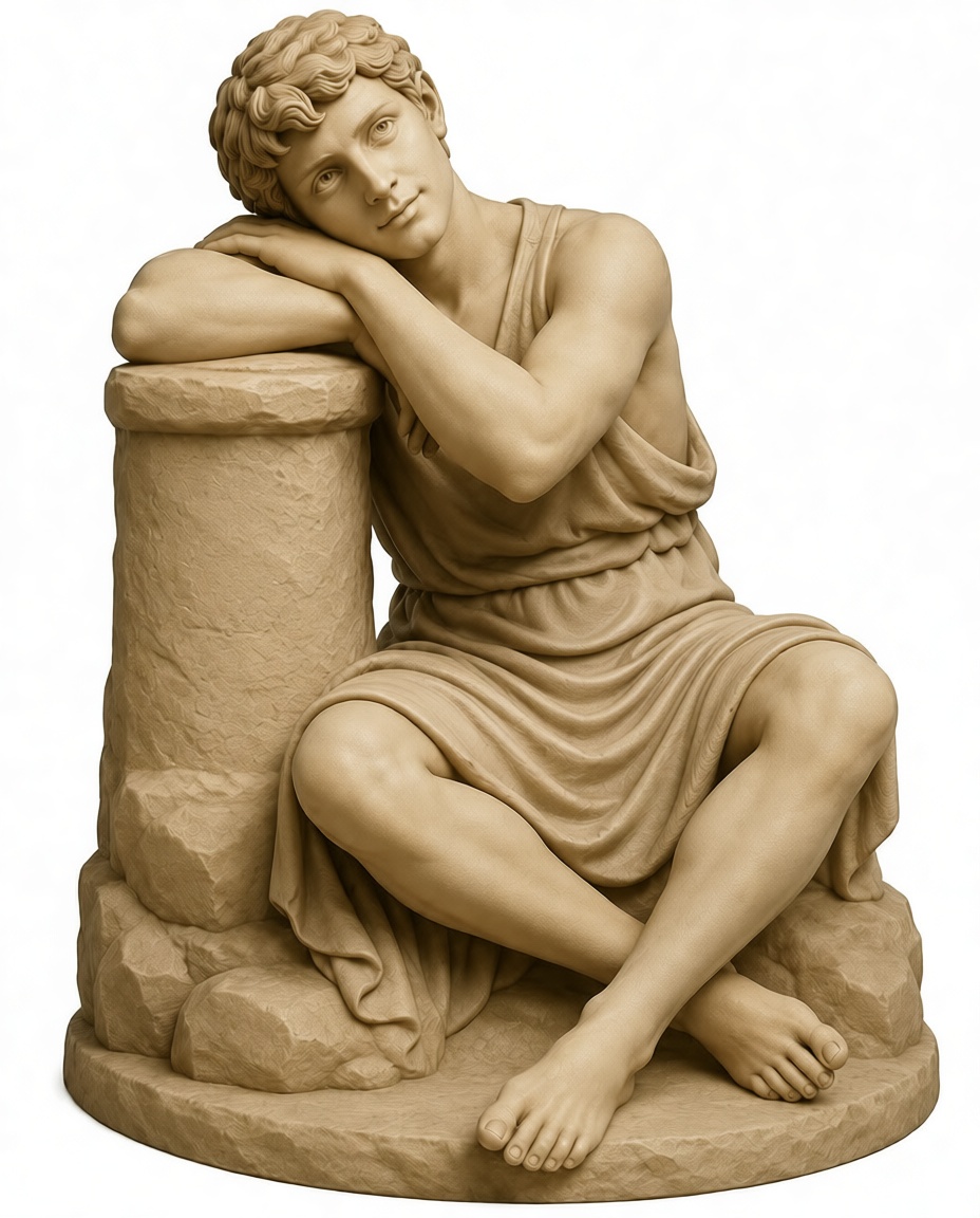 Resting Boy Statue free 3D printable STL