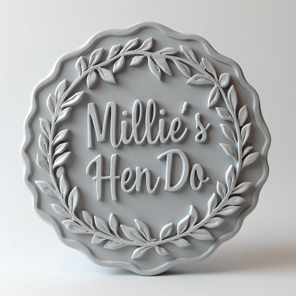Millie’s Hen Do Icing Stamp free 3D printable STL