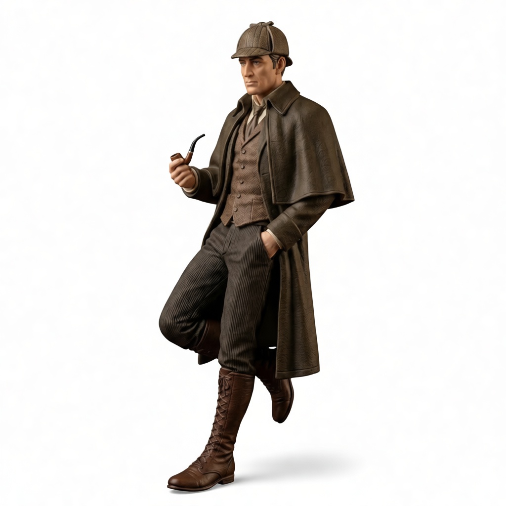 Sherlock Holmes Figurine free 3D printable STL