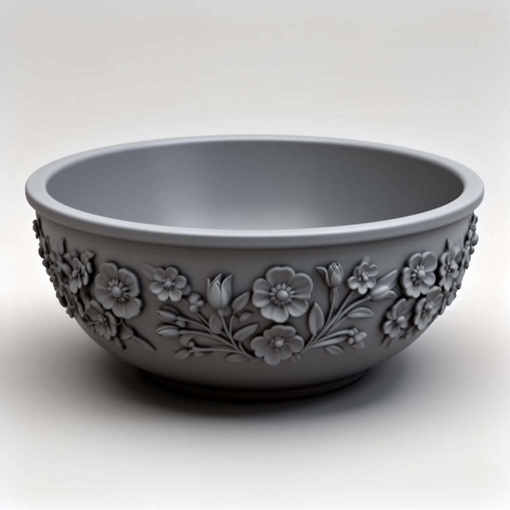 Floral Spring Bowl free 3D printable STL