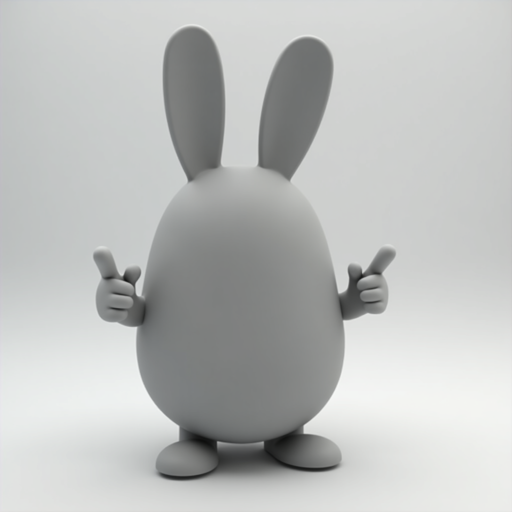 Egg with Ears Figurine free 3D printable STL