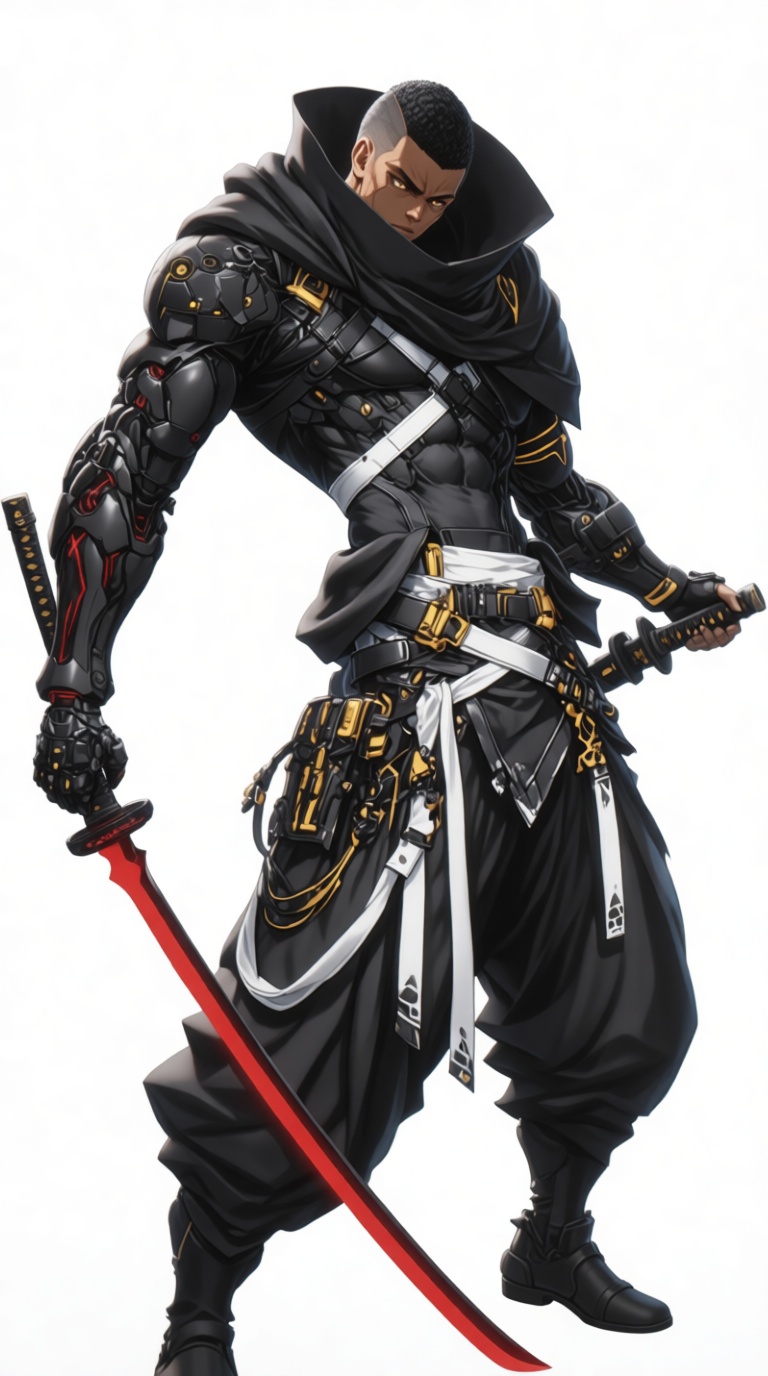 Cyber Ninja Warrior Figurine free 3D printable STL