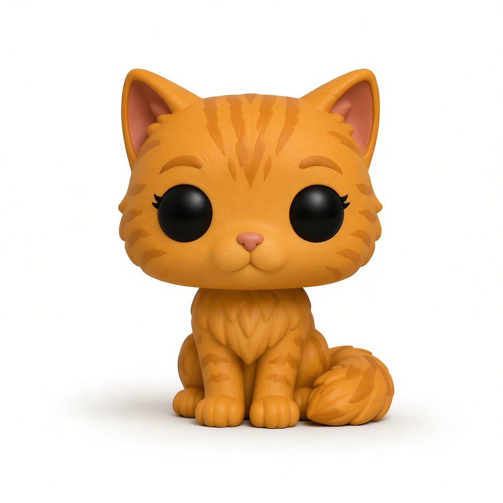 Orange Tabby Cat Figurine free 3D printable STL