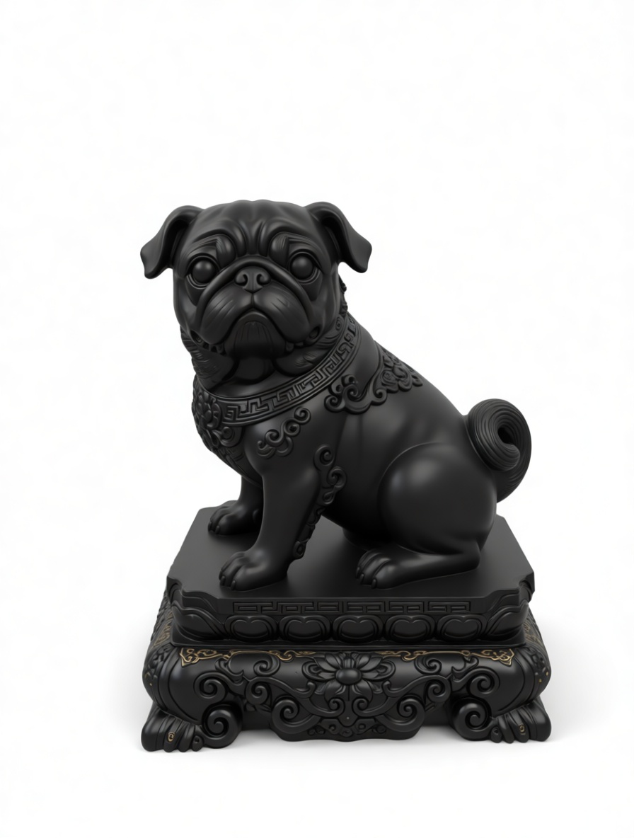 Pug Dog Statue free 3D printable STL
