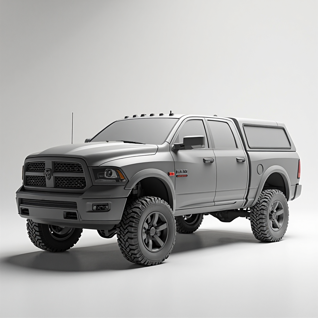 2018 RAM Cummins Truck Model free 3D printable STL