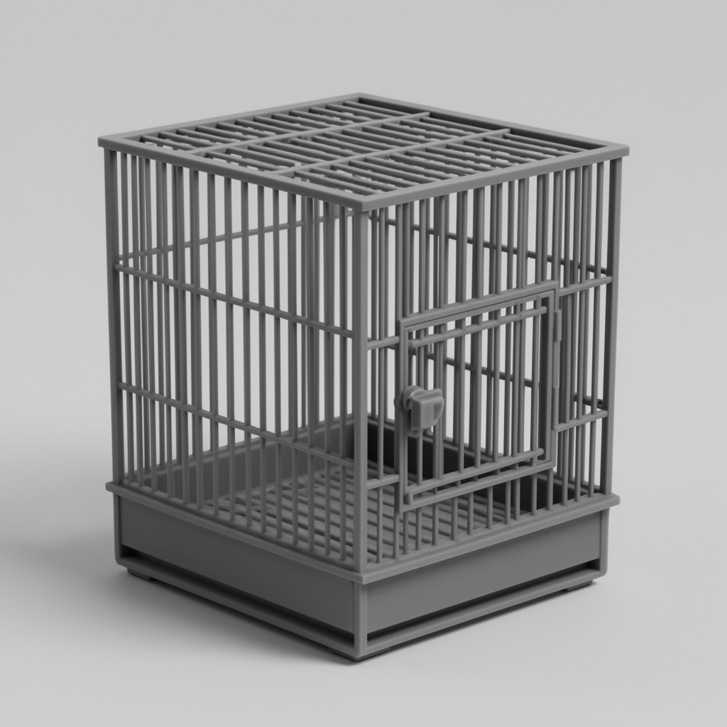 Canary Square Cage Model free 3D printable STL