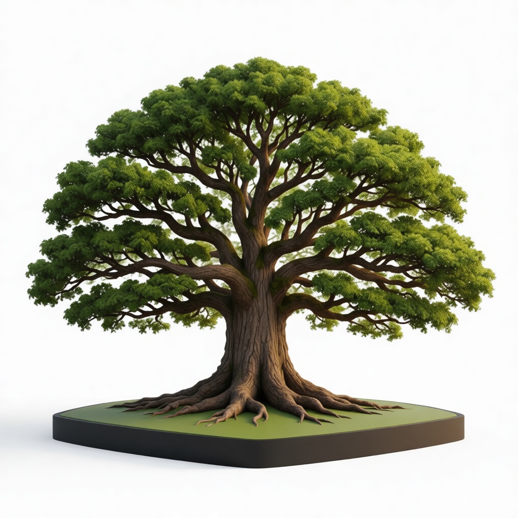 Oak Tree Sculpture free 3D printable STL