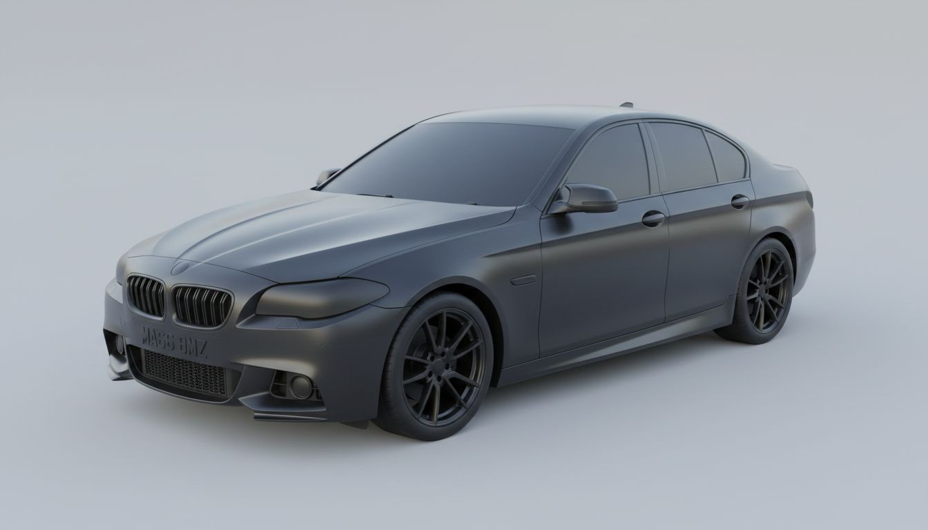 BMW 5 Series Sedan Model free 3D printable STL