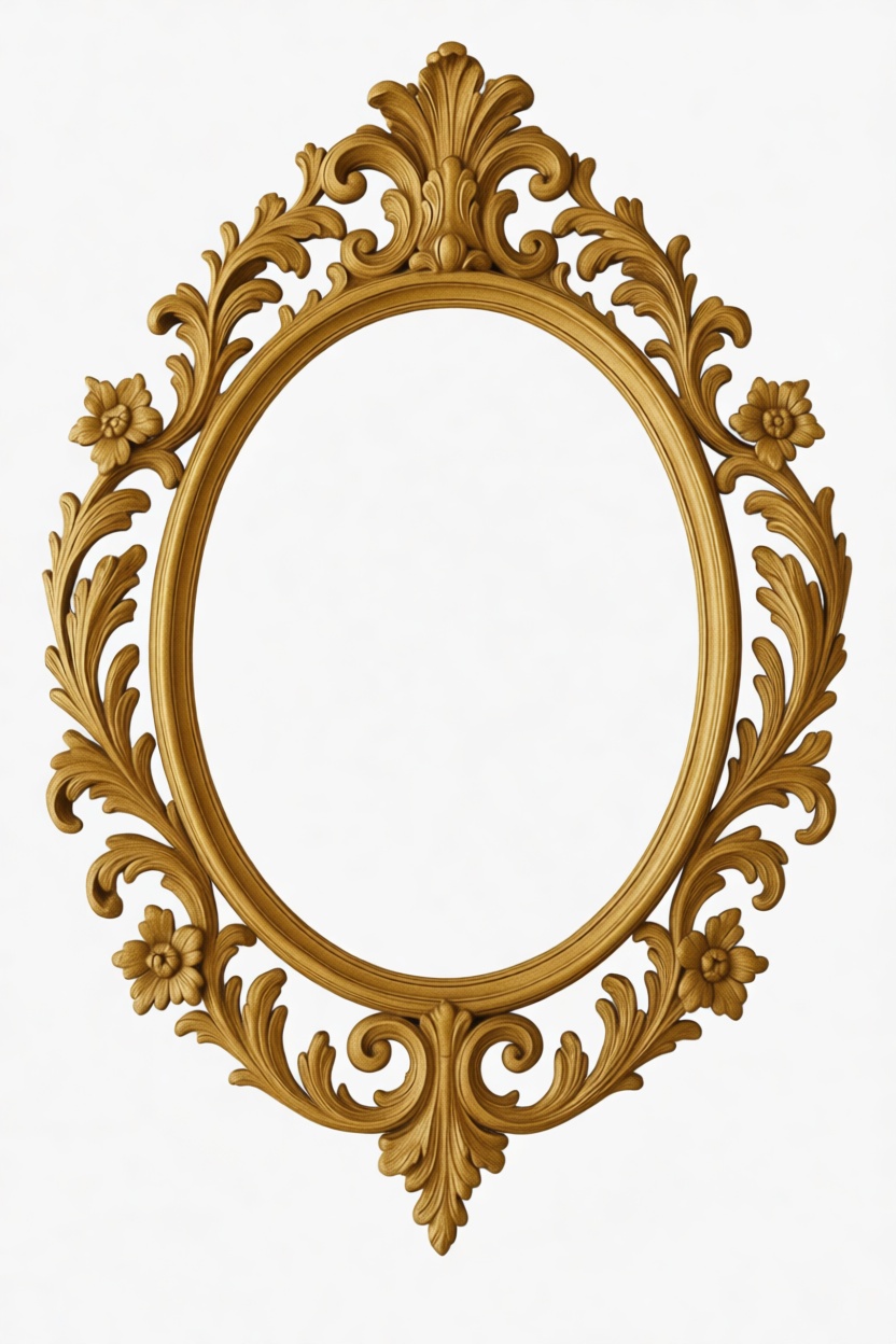 Ornate Baroque Mirror Frame free 3D printable STL