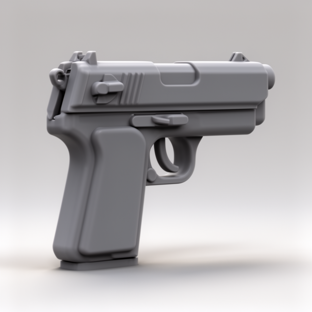 Working Gun Model free 3D printable STL