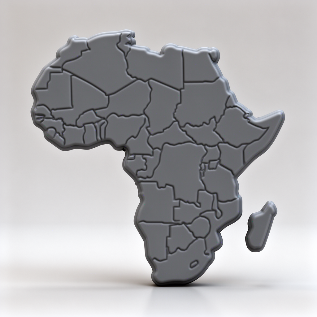 Africa Map SVG free 3D printable STL