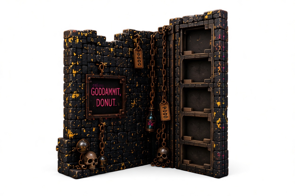 Dungeon Wall Dice Tray free 3D printable STL