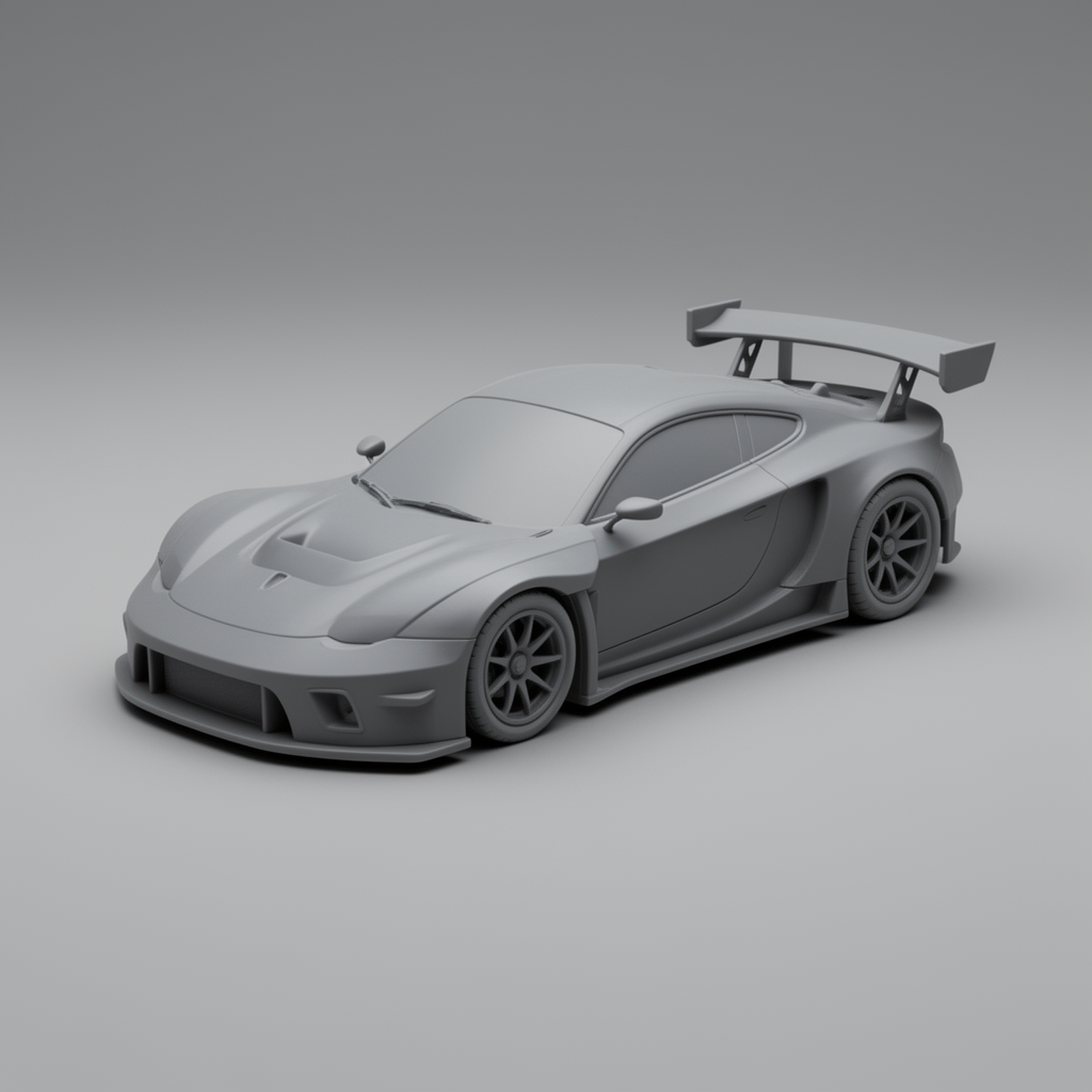Sleek Racing Car Model free 3D printable STL