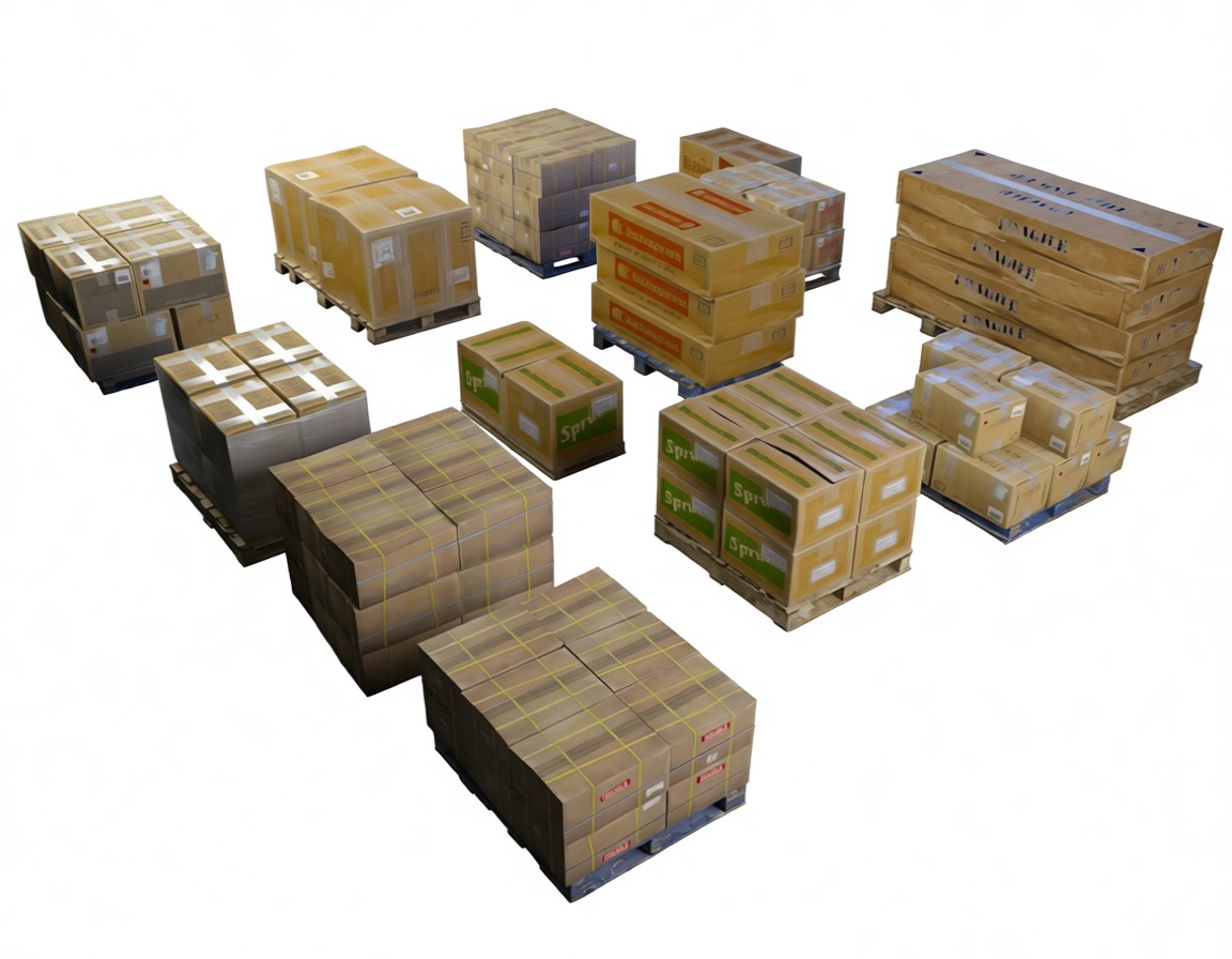 Stacked Pallet Boxes Model free 3D printable STL