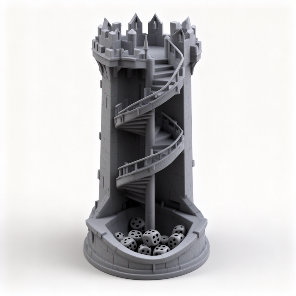King Tower Dice Roller free 3D printable STL